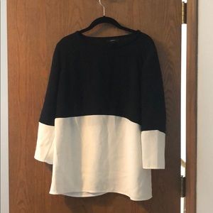 Black and white blouse